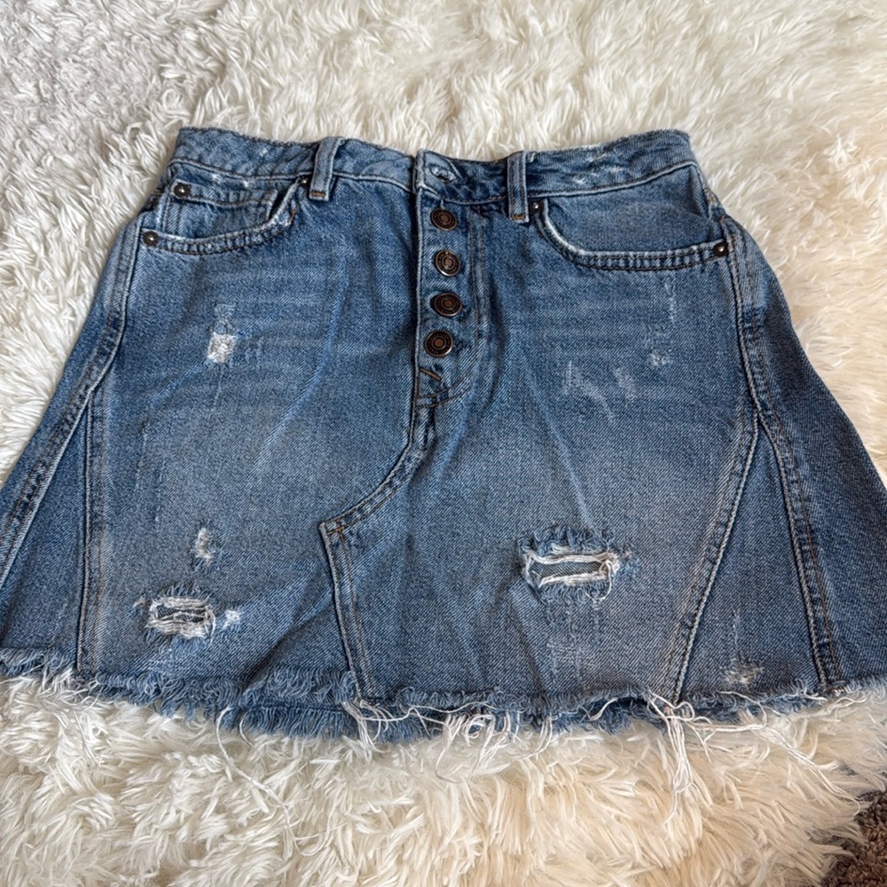 WE THE FREE JEAN SKIRT